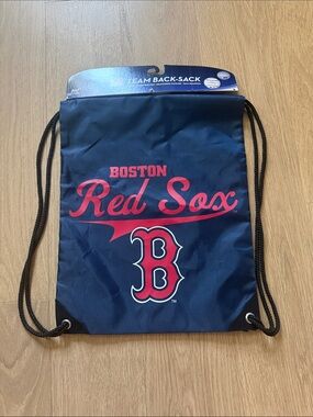 Red Sox Navy and Red Drawstring Backpack NEW!